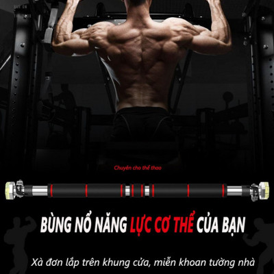 Xà Đơn Gắn Cửa Hoặc Treo Tường Chốt Chống Xoay Màu Đen Xanh Dương(Chọn Kích Thước)- Mẫu Cải Tiến Chất Lượng Vượt Trội