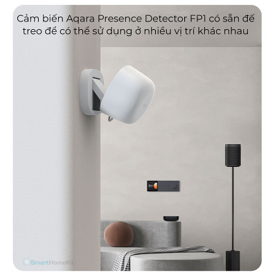 Cảm biến hiện diện Aqara FP1E Human Presence Sensor, phát hiện bằng sóng microWave, tương thích HomeKit - Hàng chính hãng