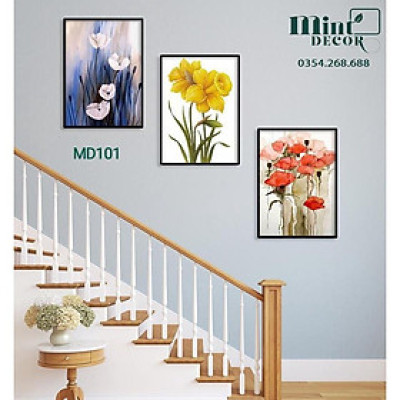 Set 3 Tranh Tráng Gương treo cầu thang tranh tráng gương thiết kế mới lạ tạo phong cách cho ngôi nhà của bạn