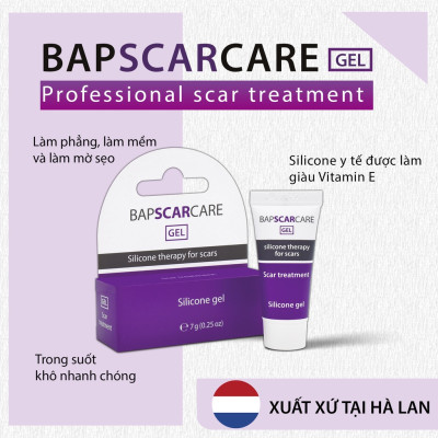 Kem giúp giảm sẹo lồi, sẹo phì đại, sẹo bụng sau phẫu thuật - Bapscarcare (Tuýp 20g)