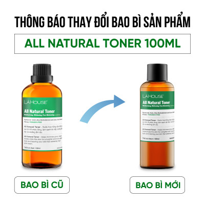 Nước hoa hồng giúp làm sáng da Lá House Lá Care All Natural Toner 200ml/100ml