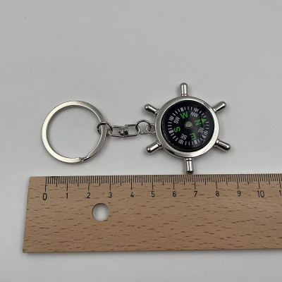 Móc khóa la bàn định vị cầm tay bánh lái tàu vòng chỉ nam thể thao, cắm trại, leo núi, đi bộ, dã ngoại Legaxi