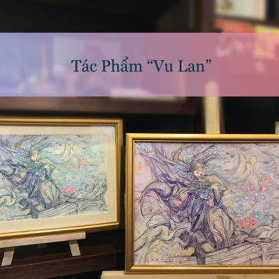 Tranh in treo tường nghệ thuật tác phẩm "Vu Lan" - Tranh treo tường trang trí phòng ngủ, phòng khách, trang trí góc làm việc, học tập