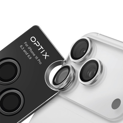 Kính Bảo Vệ Lens Camera Cho iPhone 17 Pro/ 17 Pro Max UNIQ OPTIX ALUGUARD Khung Hợp Kim Nhôm Kính Cường Lực 9H Hàng Chính Hãng