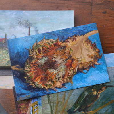 BỘ 100 POSTCARD VAN GOGH – Giấy mỹ thuật 300g cao cấp - Nho Xanh 