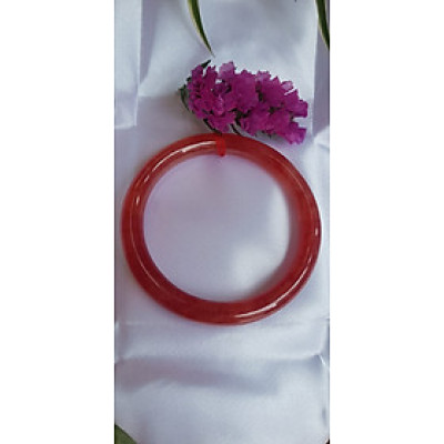 Vòng Cẩm Thạch Đỏ đẹp A 58mm x cọng 8mm màu đỏ tươi sáng bóng mượt đỏ là màu chiến thắng chuẩn hợp nữ mạng hỏa mạng thổ 55kg - 68kg đeo đẹp tay may mắn tốt sức khỏe công việc rực rỡ tài lộc ạ