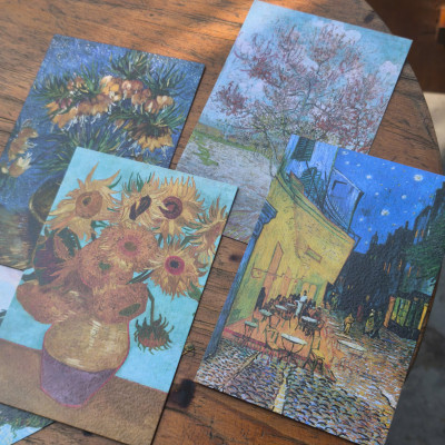BỘ 100 POSTCARD VAN GOGH – Giấy mỹ thuật 300g cao cấp - Nho Xanh 