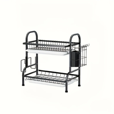 Kệ úp chén bát 2 tầng đa năng, chất liệu thép phủ sơn tĩnh điện, kích thước 52 x 24 x 44.5cm