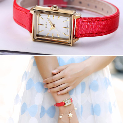 Đồng Hồ Nữ Julius Hàn Quốc JA-787 Mặt Chữ Nhật Dây Da