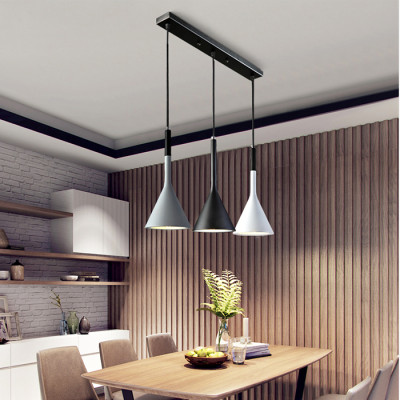 Đèn treo thả trần cao cấp trang trí bàn ăn cao cấp VERSION 3 bóng ngang