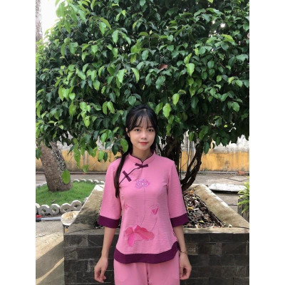 ĐỒ LAM ĐI CHÙA  Đài Loan Đũi Cao Cấp