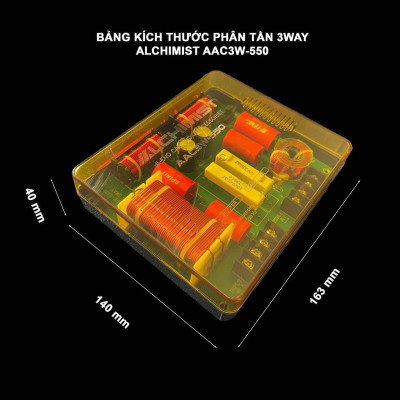 Bộ Phân 3 Way Alchimist AAC3W-550 cho Loa Ô Tô độ loa Âm Thanh Xe Hơi cao cấp