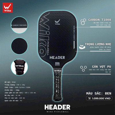 Vợt Pickleball ,chất liệu Carbon T1000 đan chéo, tăng độ masat