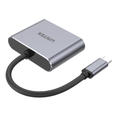 CÁP TYPE-C -> HDMI 4K + VGA UNITEK V1126A - HÀNG CHÍNH HÃNG 