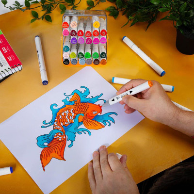 Bộ 36 Bút Lông Màu 2 Đầu - Mont Marte MMPM0077