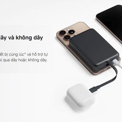 Pin sạc dự phòng không dây Xiaomi 33W Magnetic Power Bank 10000 mAh Kèm cáp sạc Type C - GiaPhucStore | Hàng Chính Hãng