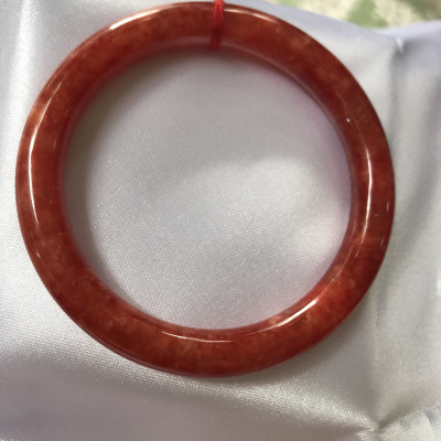 Vòng Cẩm Thạch Đỏ Đẹp A Ni 52mm x chột 7,8mm màu đỏ bông tươi sáng bóng đẹp nữ 52kg - 56kg đeo mệnh hỏa mệnh thổ đeo xuất sắc đẹp món quà tặng ý nghĩa ạ