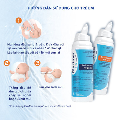Combo nước biển sâu Marimer Baby Blocked + Gel tắm 3in1 Neutraderm