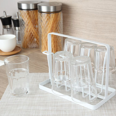 Giá Đỡ Ly Kim Loại DONTE Màu Trắng W23.3xD18.9xH18.5 Cm|Index Living Mall|Nội Thất Thái Lan