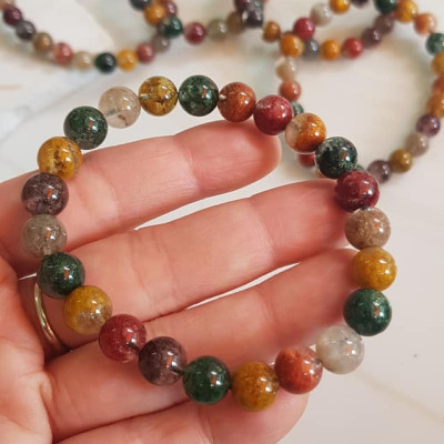 Vòng tay phong thuỷ may mắn đá Thạch anh Ưu linh đa sắc Size hạt 8mm đá Ưu linh đẹp sang trọng của đá thạch anh tự nhiên đa sắc giúp xua tan mệt mỏi, đem đến năng lượng tích cực may mắn tài lộc cho gia chủ ,tăng sự quyến rũ sang trọng cho phái đẹp ạ