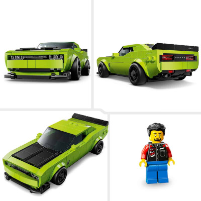 LEGO SPEED CHAMPIONS 77237 Đồ Chơi Lắp Ráp Xe Thể Thao Dodge Challenger SRT Hellcat (390 Chi Tiết)