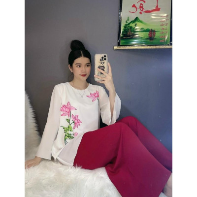 ĐỒ LAM ĐI CHÙA #Mã Freeship Xtra# Sen Lụa Tơ