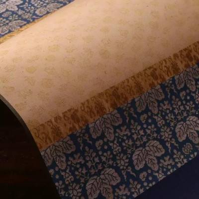 Biểu bồi trục in viền 34x93cm dùng viết thư pháp phong cách thư đạo Nhật