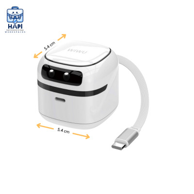 Củ sạc hàng chính hãng WiWU Cute Gan Wi-U037 65W: Kèm cáp Type-C 70cm thu gọn, sạc nhanh điện thoại, laptop