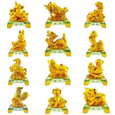 Tượng chú hổ vàng đế kính thủy tinh cao cấp - Linh vật DẦN Đại Cát Đại Lợi - Hàng Nhập Khẩu