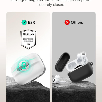 Bao Case cho AirPods Pro 2 (2023/2022/2019) ESR Pulse FlickLock Case with HaloLock – Hàng Chính Hãng