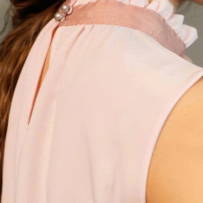 Áo Cổ Lọ Thắt Nơ Hồng Charlotte TOP177 thời trang thiết kế Hity