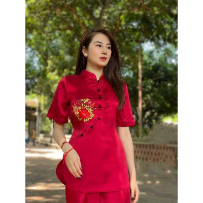 ĐỒ LAM ĐI CHÙA Tàu Lụa Vải Lụa Tầm