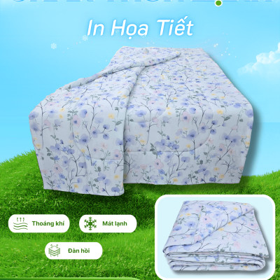 Chăn chần Thun Lạnh 180x200 in Họa Tiết