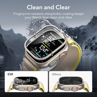 Kính Cường Lực Bảo Vệ Viền ESR Armorite Screen Protector cho Apple Watch Ultra 2/1 49mm – Hàng Chính Hãng 