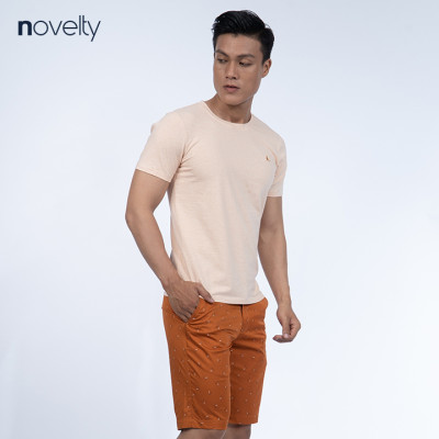 Áo thun nam Novelty cổ tròn 190227 in logo