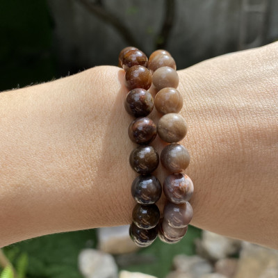 Vòng tay gỗ hóa thạch 8ly NHASAN VG05 Món quà tuyệt vời cho người thân