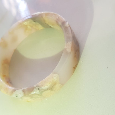 Vòng tay Nữ Mã Não Bản Vuông bông rau câu Ni 50mm x cao 13mm x dầy 5mm Nữ 45kg - 50kg đeo đẹp xinh tay lắm ạ