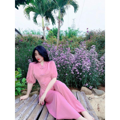 ĐỒ LAM ĐI CHÙA Tay Phồng Cao Cấp