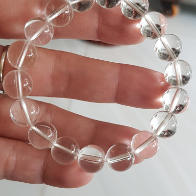 Vòng tay phong thủy may mắn đá thạch anh trắng tự nhiên rẻ đẹp Size vòng 10mm hay 10li chuẩn hợp Nữ mệnh kim mệnh Thủy Đá thạch anh trắng tự nhiên đeo tốt sức khỏe, tim mạch, may mắn thuận lợi công việc cuộc sống ạ