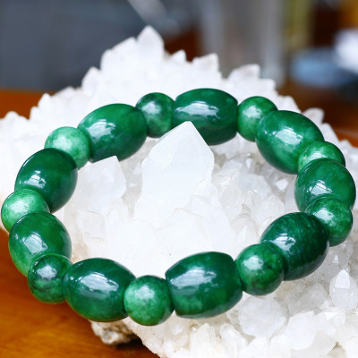 Vòng lu thống cẩm thạch sơn thủy size hạt 12mm mệnh hỏa , mộc - Ngọc Quý Gemstones