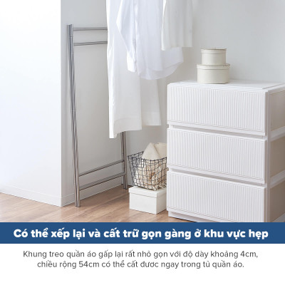 Giá Phơi Quần Áo Bằng Thép Không Gỉ PSI-02 TENMA, Dễ Dàng Tháo Lắp, Gấp Gọn Và Điều Chỉnh