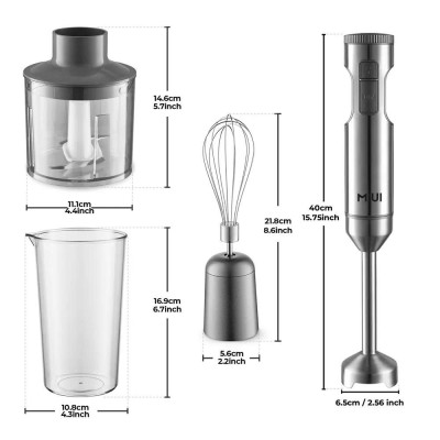 Máy Xay Cầm Tay Đa Năng Cao Cấp MIUI Multiquick 4-In-1 220V 1000W SUS304 14-Speed Chuyên Dùng Cho Quán Ăn Gia Đình