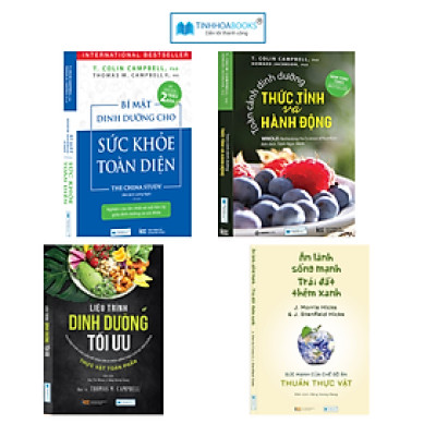 Combo 4 cuốn: Bí mật dinh dưỡng + Toàn cảnh dinh dưỡng + Liệu trình dinh dưỡng + Ăn lành sống mạnh