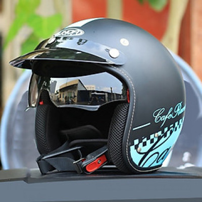 Nón bảo hiểm 3/4 giấu kính Sunda 388 tem