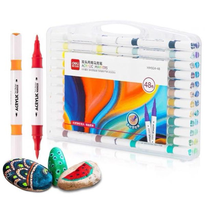 Hộp 38 Bút Màu Acrylic 2 Đầu - Deli HM924-48