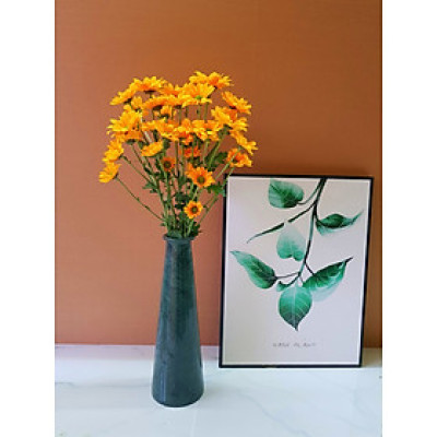 Bình hoa bằng đá tự nhiên BH29511 màu Xanh Ấn Độ độc đáo