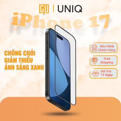 Kính Cường Lực Cho iPhone 17 Pro/ 17 Pro Max UNIQ OPTIX VISION AR Chống Chói Giảm Thiểu Ánh Sáng Xanh Bảo Vệ Mắt Thoải Mái Hàng Chính Hãng