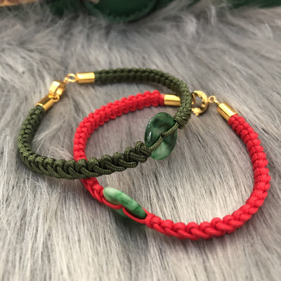 VÒNG TAY MAY MẮN ĐỒNG TIỀN TÀI LỘC NGỌC CẨM THẠCH- DTCT044