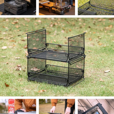 Giỏ lưới đa năng xếp gọn kết hợp với bàn IGT Campingmoon CK-23BF CK23BF