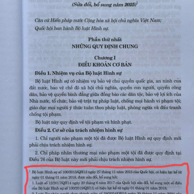 Sách Bộ Luật Hình Sự, Bộ Luật Tố Tụng Hình Sự sửa đổi, bổ sung năm 2025 (đã hợp nhất 2025) - V2654TA